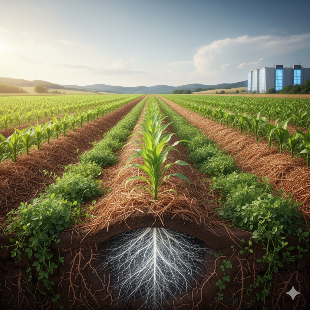 [호미농부 칼럼] 흙 속에 탄소를 가두다: 무경운 탄소농법의 구체적 실증 사례