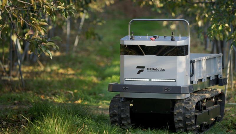비탈진 흙길도 거침없다! 과수원 특화 ‘추종형 자율주행 로봇’